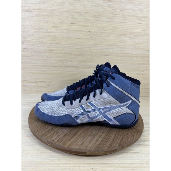 Asics Matcontrol 3 White Storm Blue Wrestling Shoes Mens Size 9.5 - Picture 1 of 8